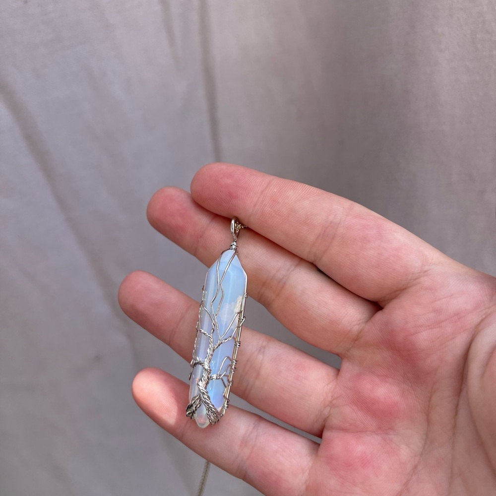 Ascend Silver Crystal Pendant Necklace